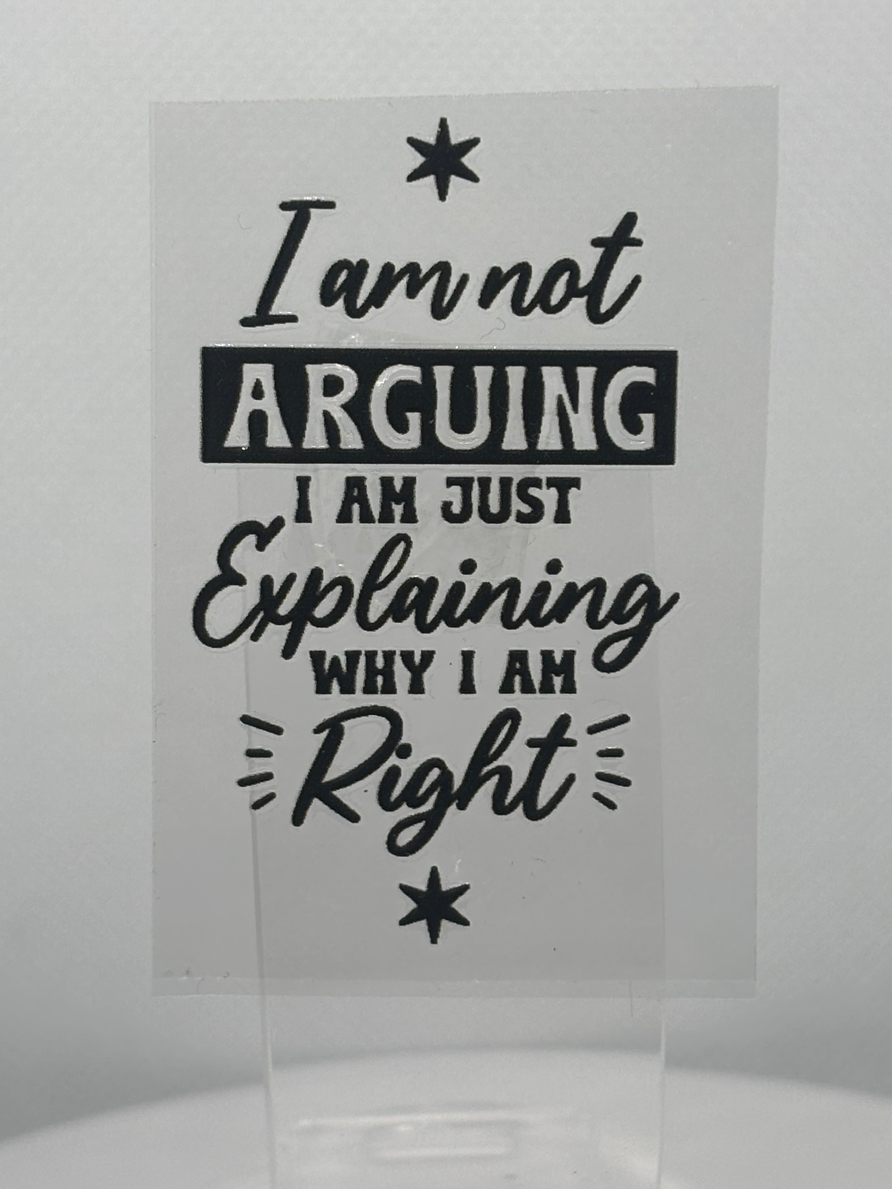 I'm Not Arguing