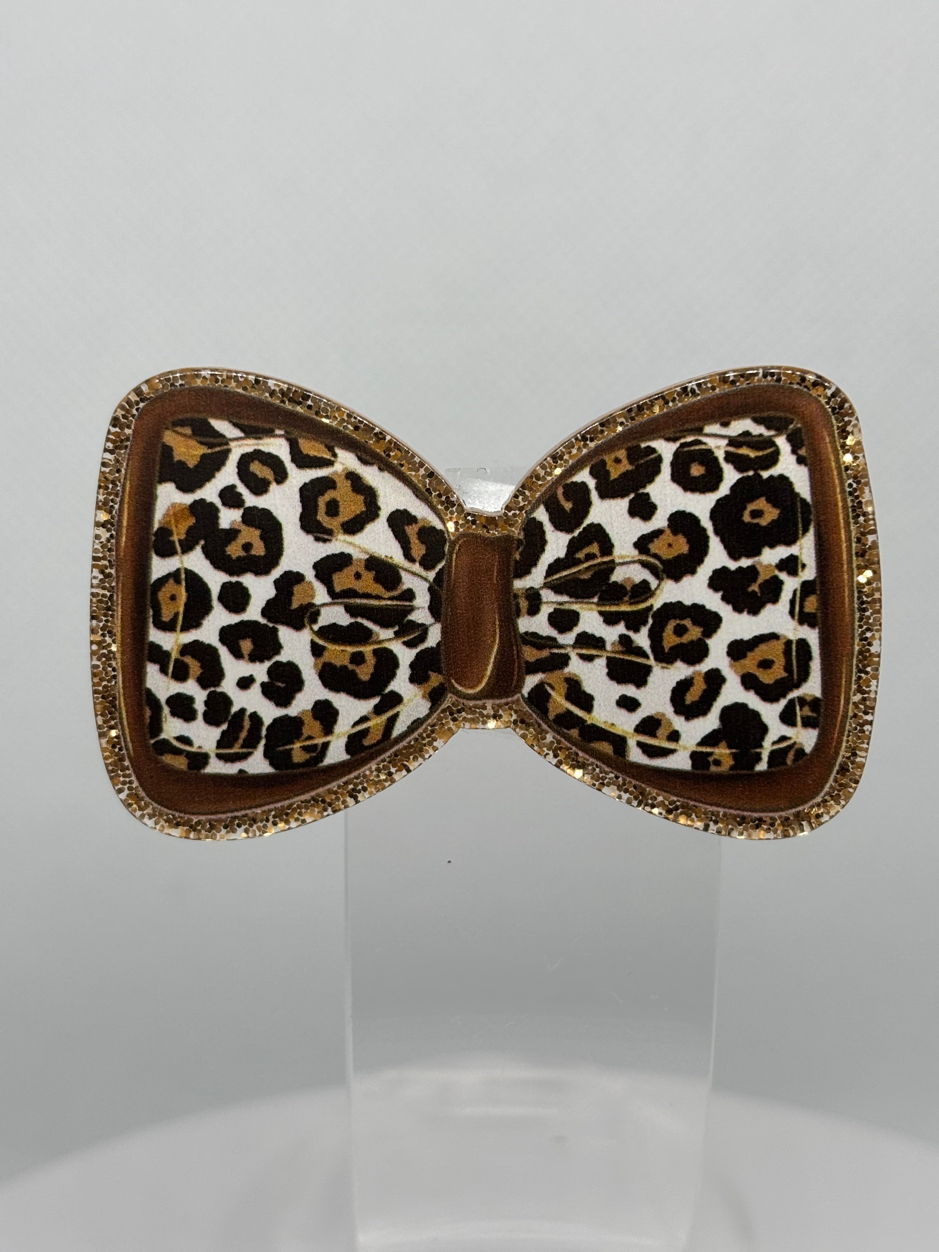 Leopard Print Bow