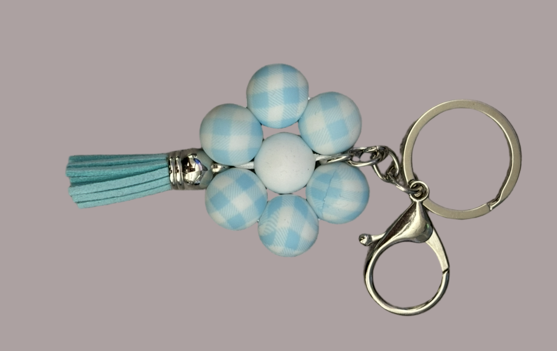 Small Silicone Flower Keychain